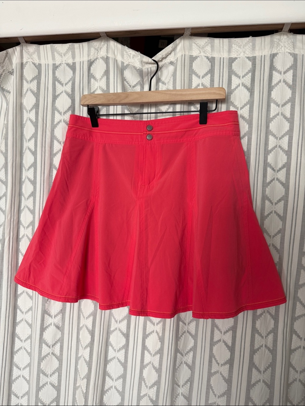 Title Nine Bright Coral Skater Circle Skirt